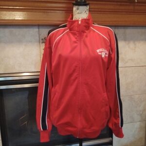 Wisconsin Badgers Medium Men's/Woman's Large Sports Zip Up Jacket!